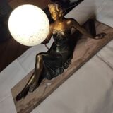 Women's lamp bronze and marble