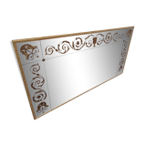 Venetian Mirror Art Deco brasserie bistro in eglomerized glass 204x105cm