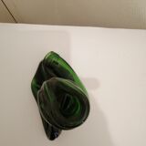 Blow glass crumple candle holder