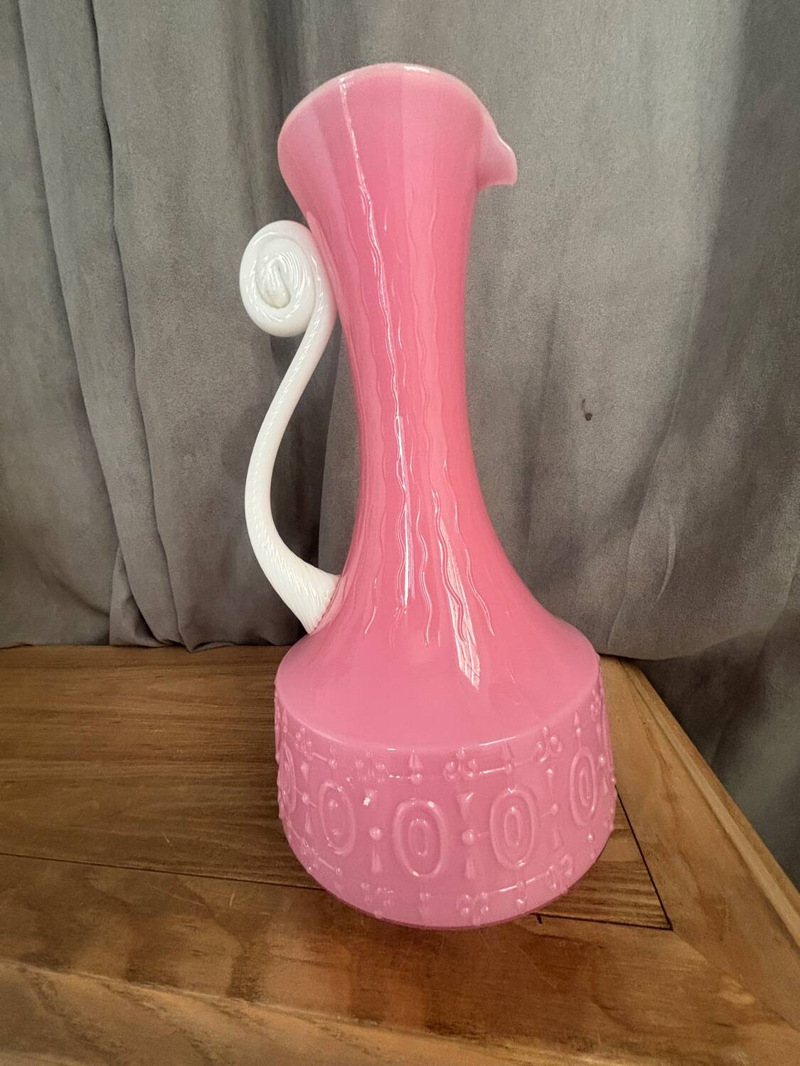 Vintage opaline rose vase design