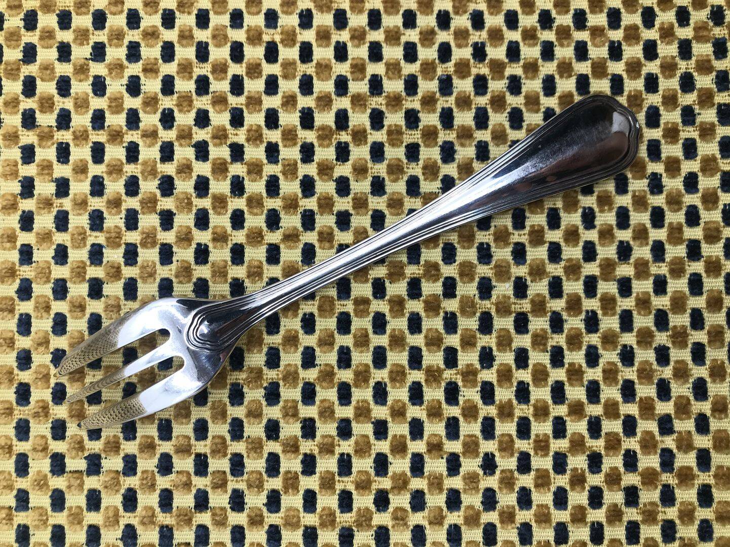 Christofle silver-plated cake fork, Spatours model