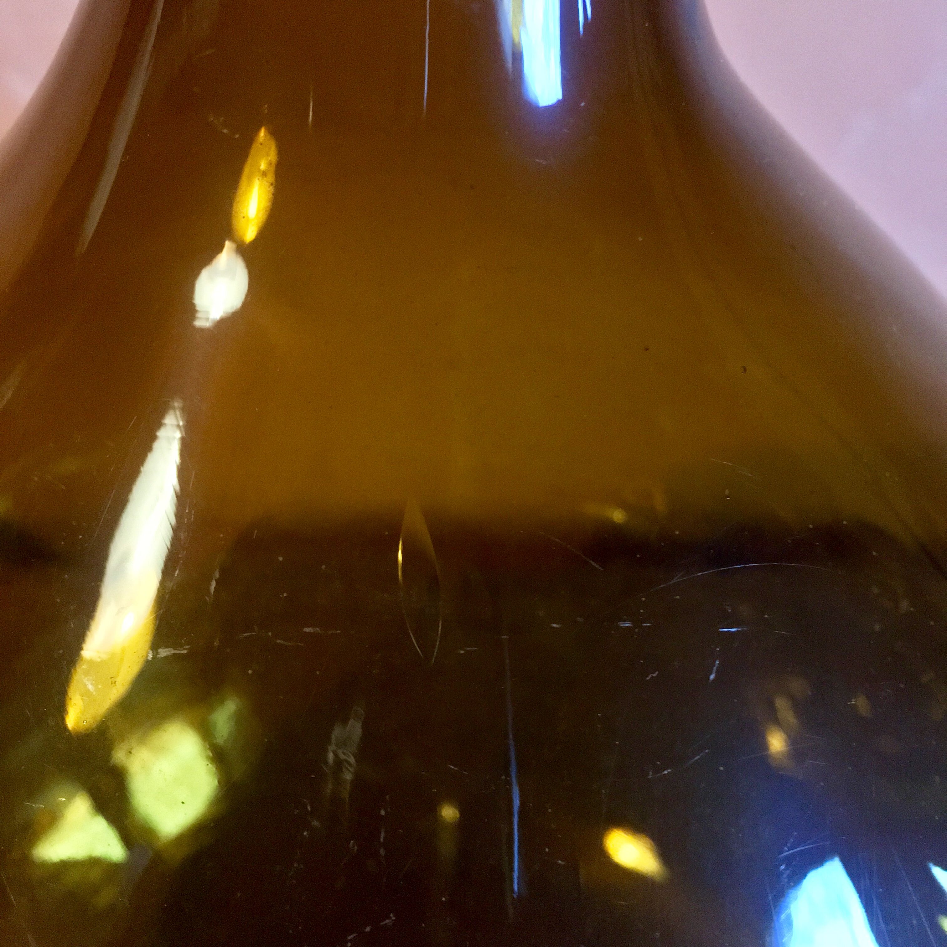 Old amber demijohn, 19th century, 10 litres
