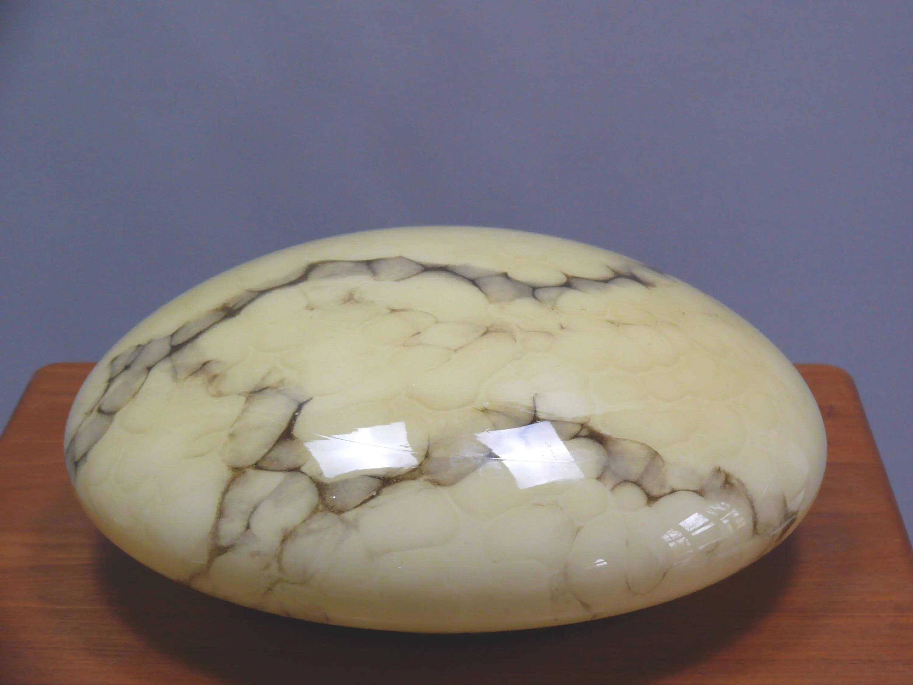 Art Deco wall or ceiling light, marbled look, 1920s-1930s