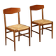 Vintage beech chairs, bent plywood, design, Italy, 1950s