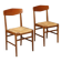 Vintage beech chairs, bent plywood, design, Italy, 1950s
