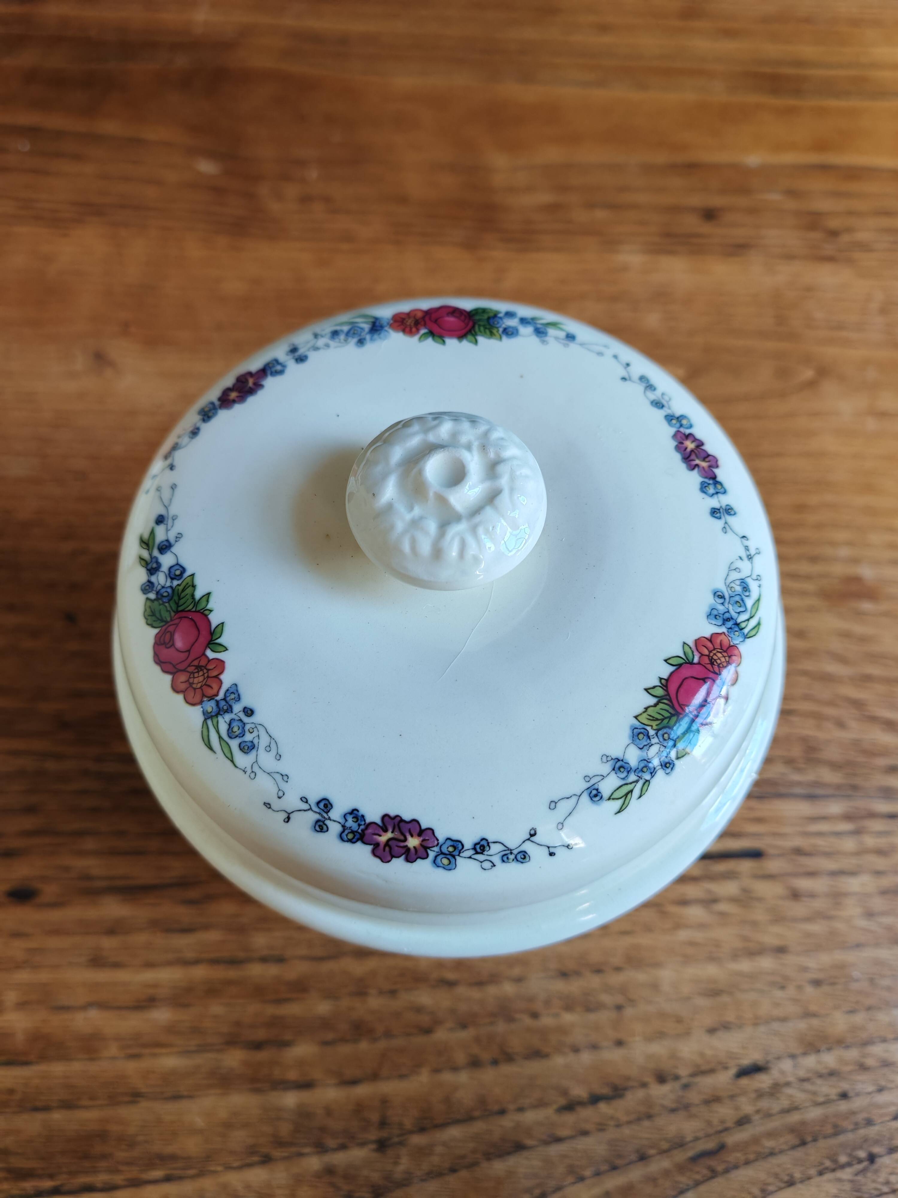 Old-Fashioned Foie Gras Terrine SARREGUEMINES Simplex - Decorated with Alsatian Scenes