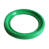 Space age round green molded plastic mirror, 1970s.