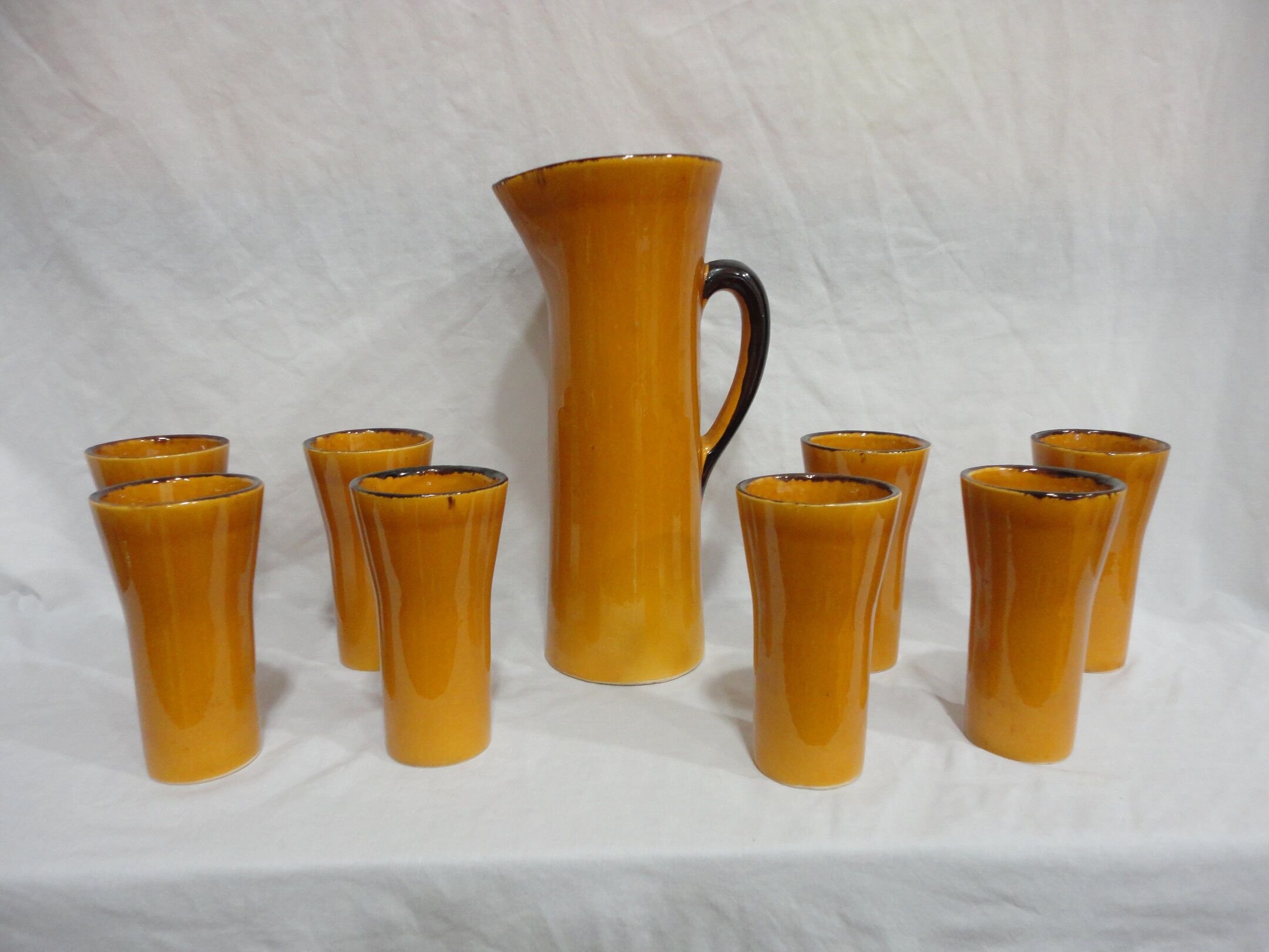 Service to orangeade signed vintage Claude Paci, Vallauris (model Gladys)