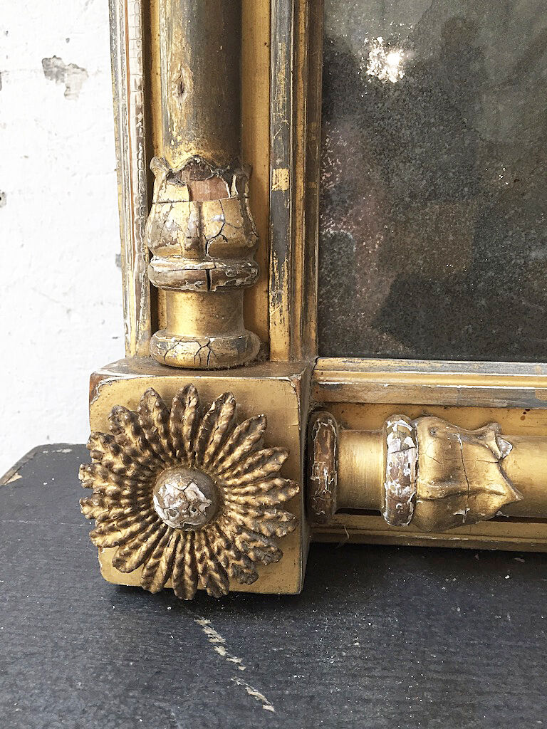 18th century mercury mirror 119x56cm