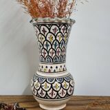 Terracotta vase with oriental decor