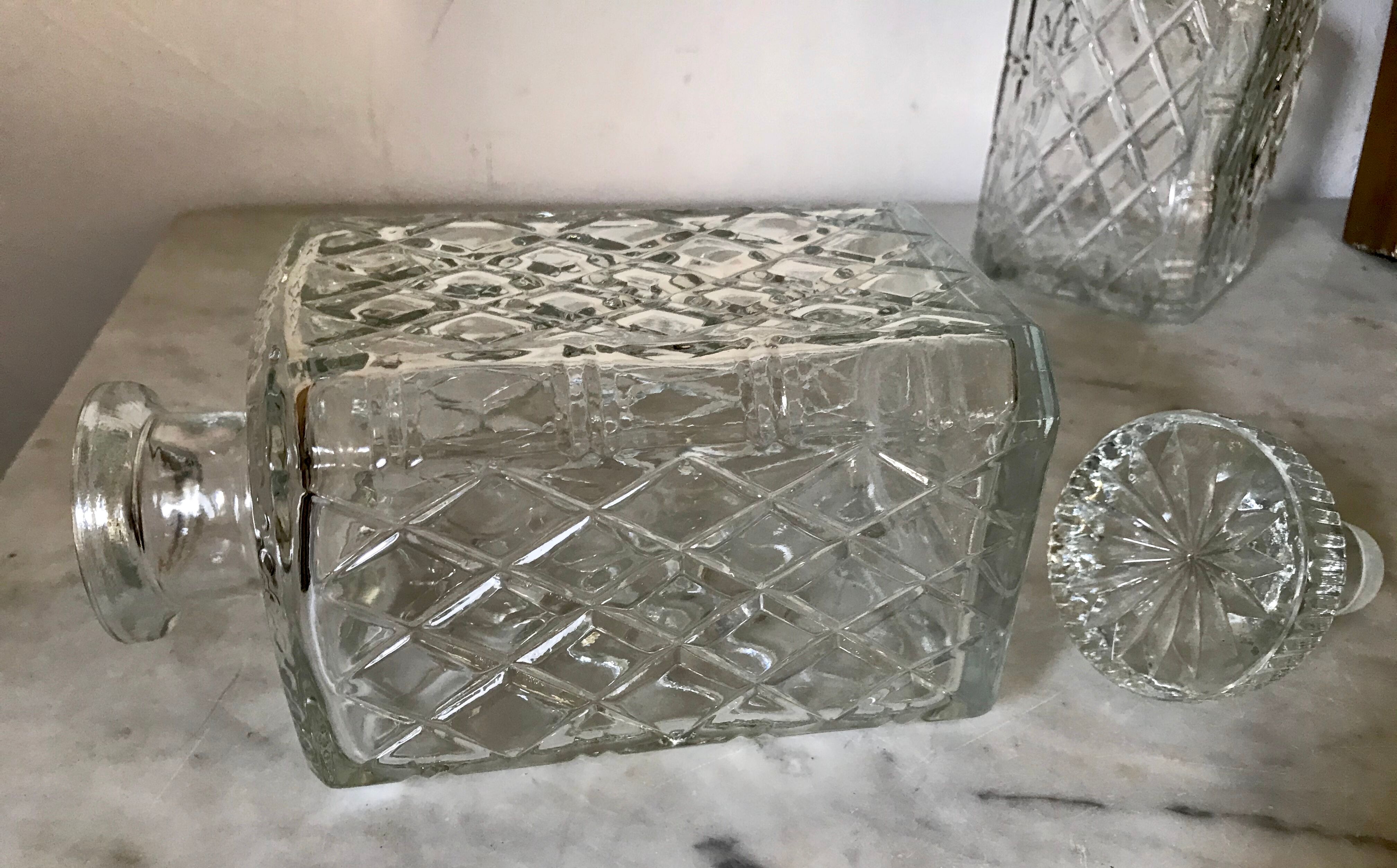 Crystal whisky carafes