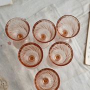 6 coupes à champagne vintage Luminarc Rosaline