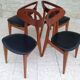 Set of 4 vintage chairs by Roger Landault for the Sentou House