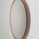 Cristal Arte Pink Oval Rosé Mid-Century Wall Mirror, Italy, 1960s