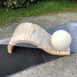 80s design coffee table. made of Mactan travertine stones from Magnussen ponte.