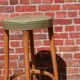 Tabouret Baumann 895 G2 en cuir vert
