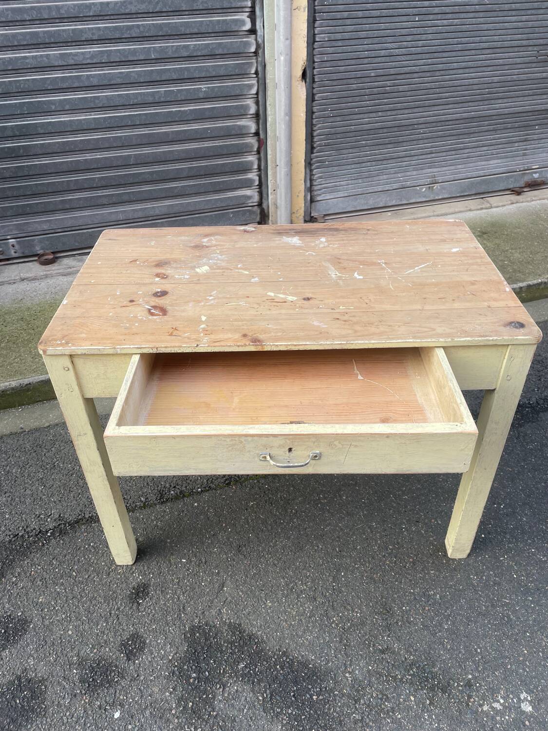 Vintage 1900 pine table – Kitchen or Office. Beautiful patina.
