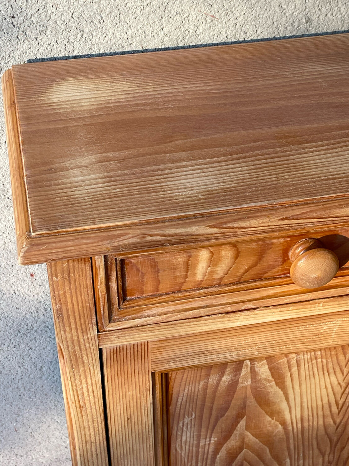 Vintage pine bedside table