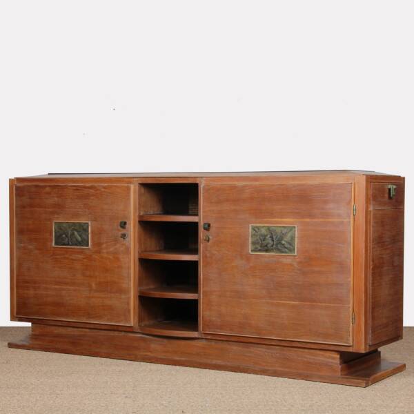 Cerused oak sideboard, French work from the 1940s.