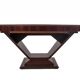 Original walnut extendable table, designed by Louis Majorelle, with 6 Art Deco chairs.
