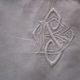 Old embroidered tablecloth - monogrammed: 300x160cm