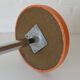 Vintage Orange Adjustable Swivel Vanity Stool Mid Century Modern Style 1970