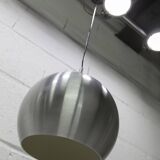 Pair of functional 70's aluminum ball pendants