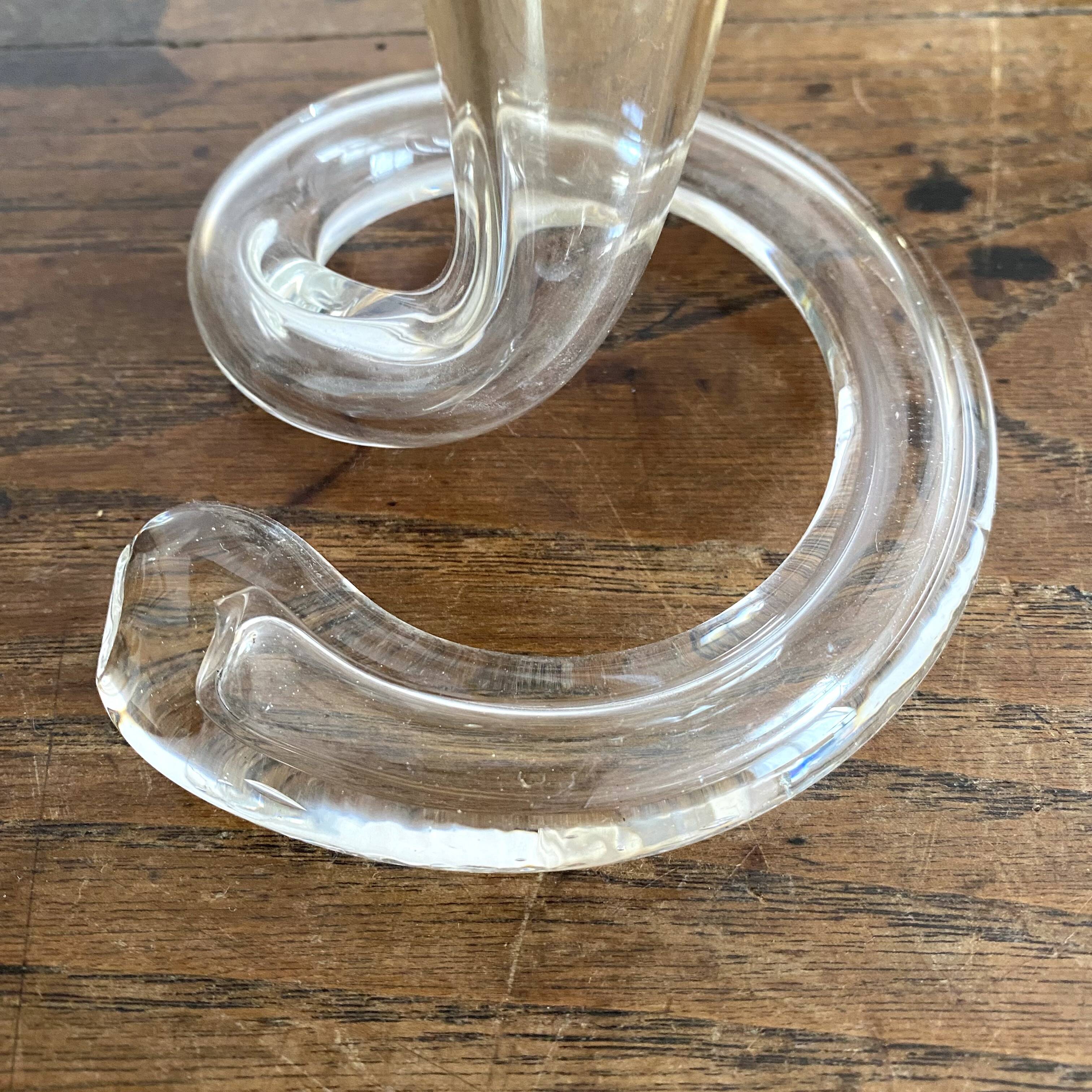 Murano blown glass trumpet vase, 1960s-70s