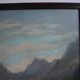 Hand painted painting, oil on fiberboard, signed, Czechoslovakia, 1960's.