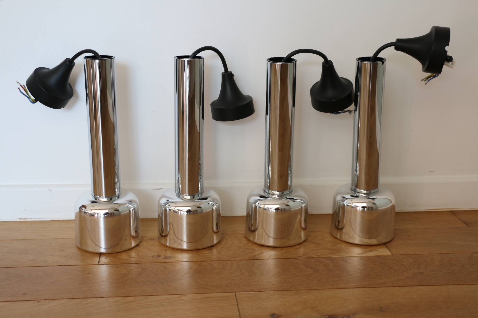 4 German portable lamps / suspensions 1970