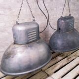 Pair of Mesko industrial pendant lights