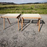 Pair of Georges Tigien stools