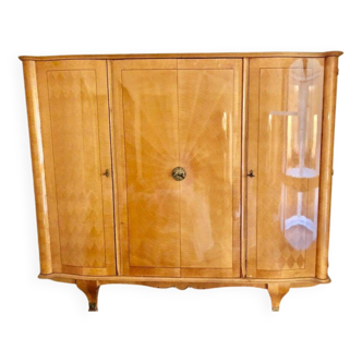 Sycamore marquetry cabinet