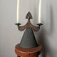 Vintage stylised woman candlestick Soviet production