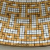 Mosaic tart dish in 24-carat gold by Hermès