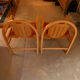 Pair of vintage Baumann armchairs – 1960s/70s design – Light wood
