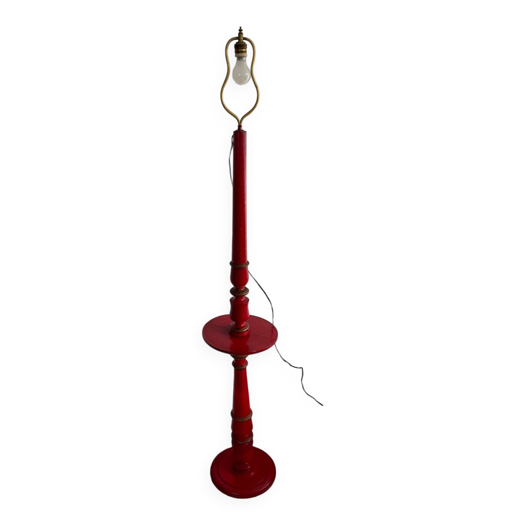 Pied de lampadaire en bois des années 60