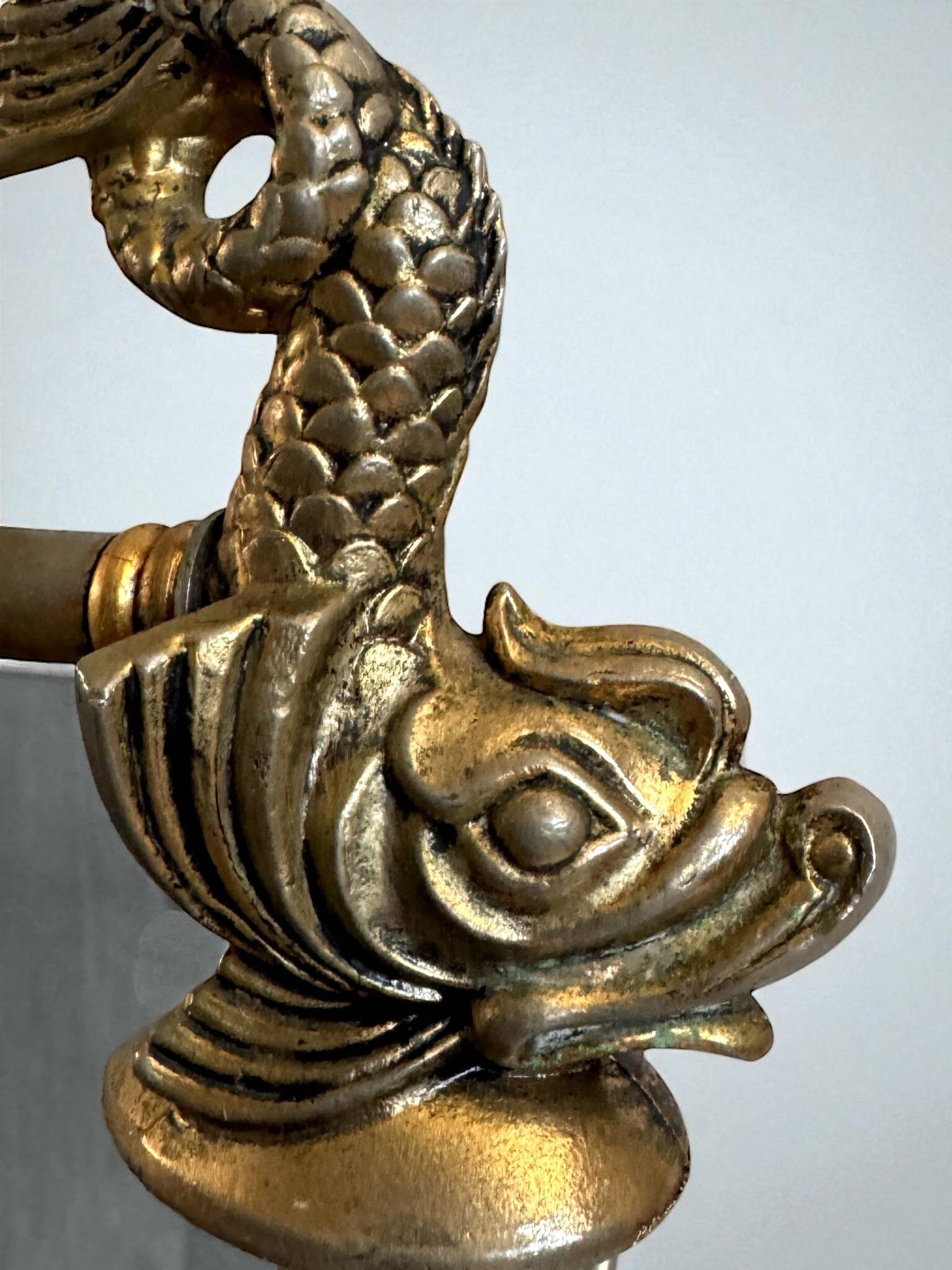 Magazine rack in brass and smoked glass, Maison Jansen style, 1950s