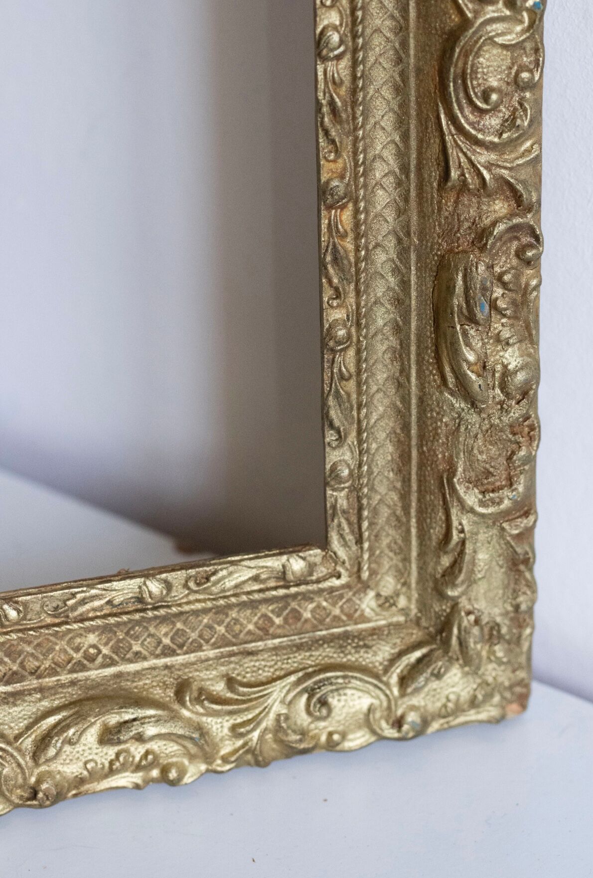 Old gilded wooden frame