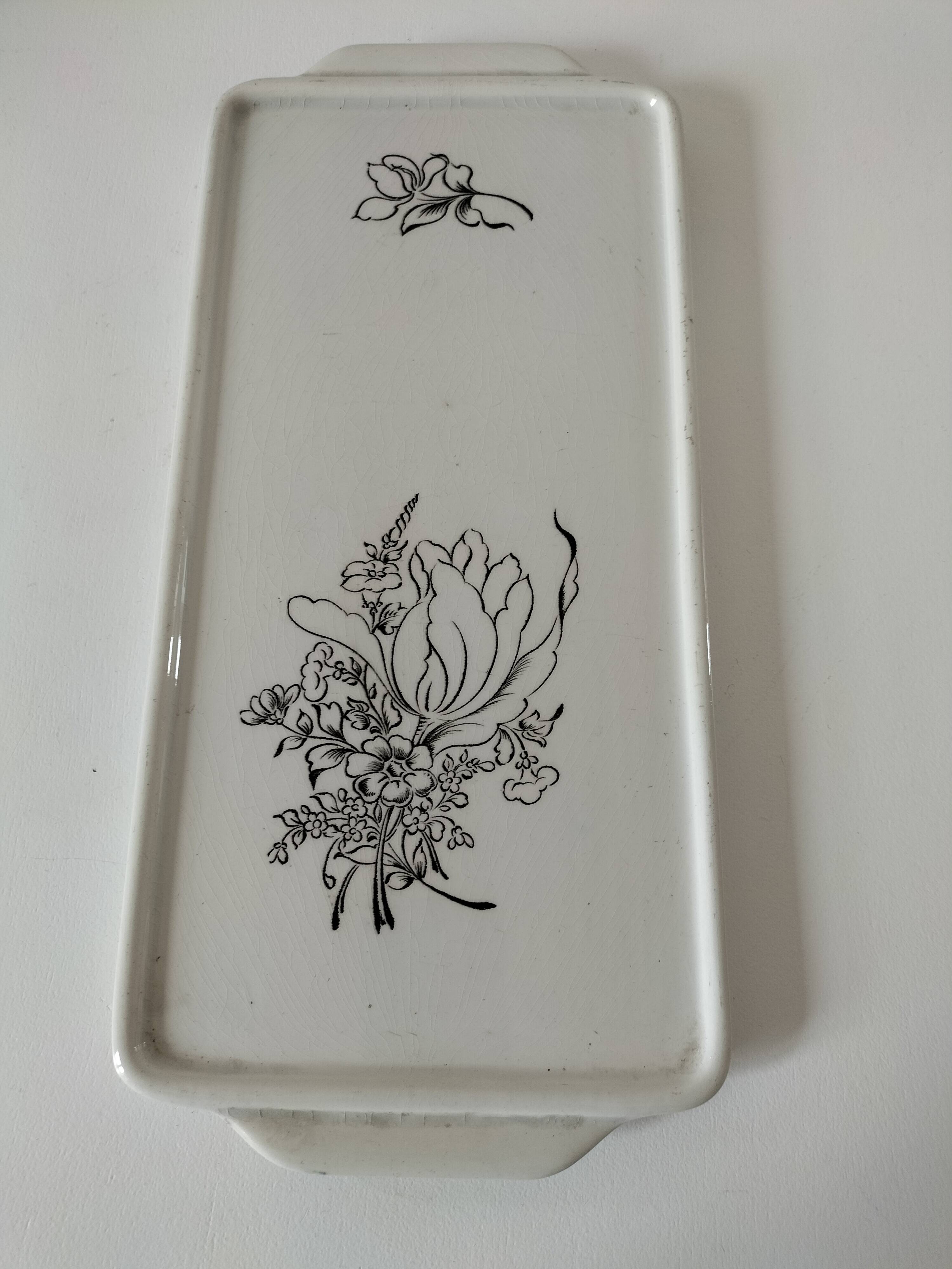 rare rectangular KG Lunéville dish from the 1900s
