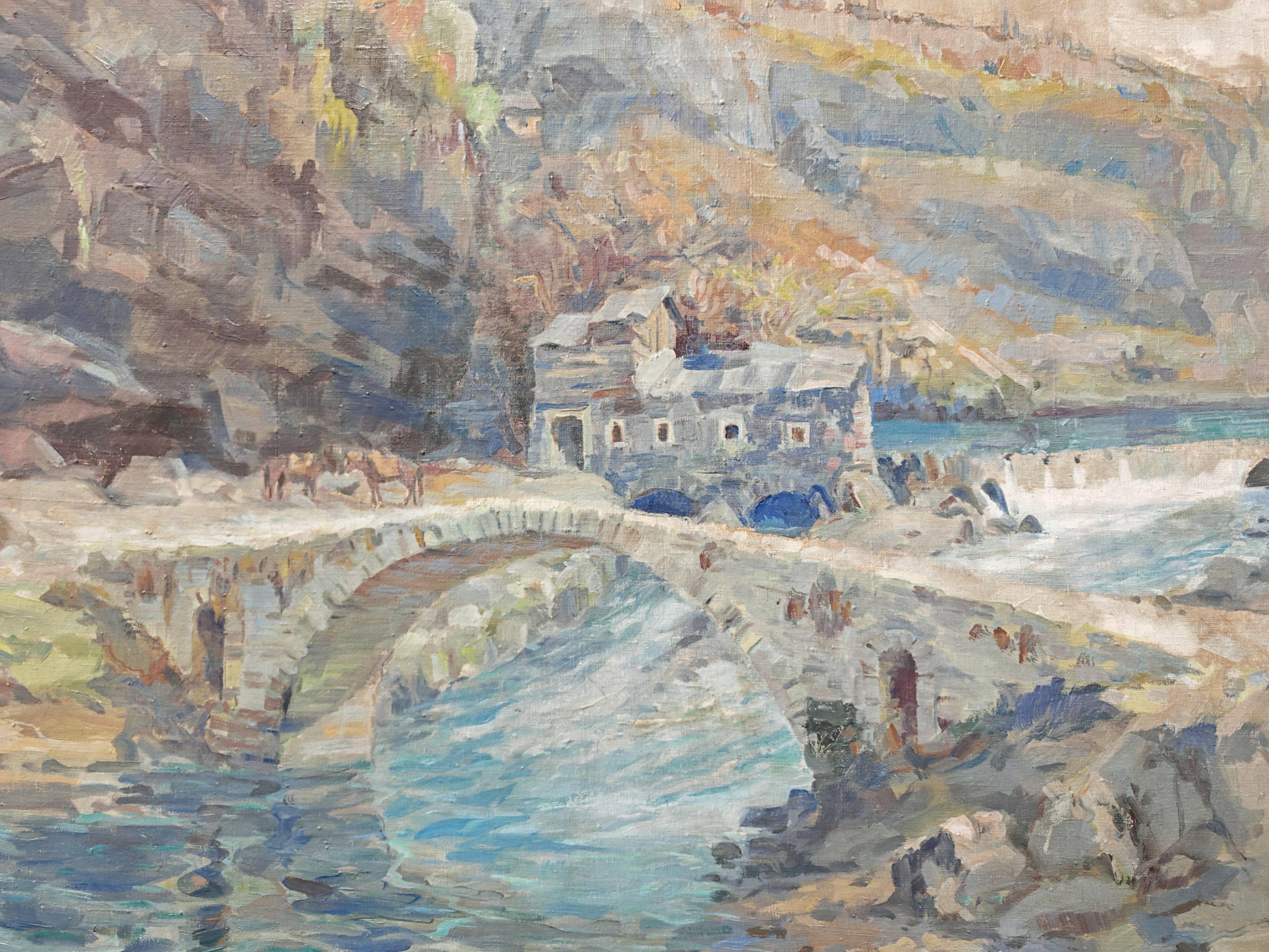 Modernist Table "The Mouth of the Ribnica into the Moraca" Jan Krizek 1956