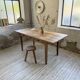 1950s pine and oak farmhouse table with multiple drawers