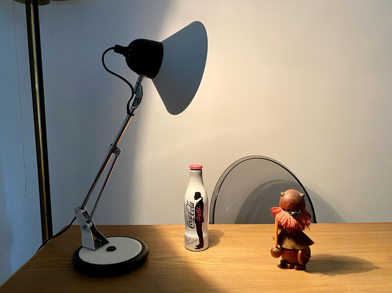 Aluminor articulated desk lamp France vintage 70s