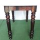 Walnut table on white marble for kitchen, old