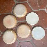 6 small stoneware plates