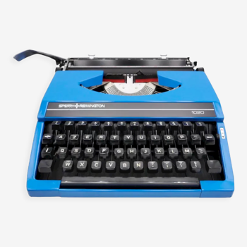 Machine à écrire Sperry Remington 1020 bleu profond révisée ruban neuf