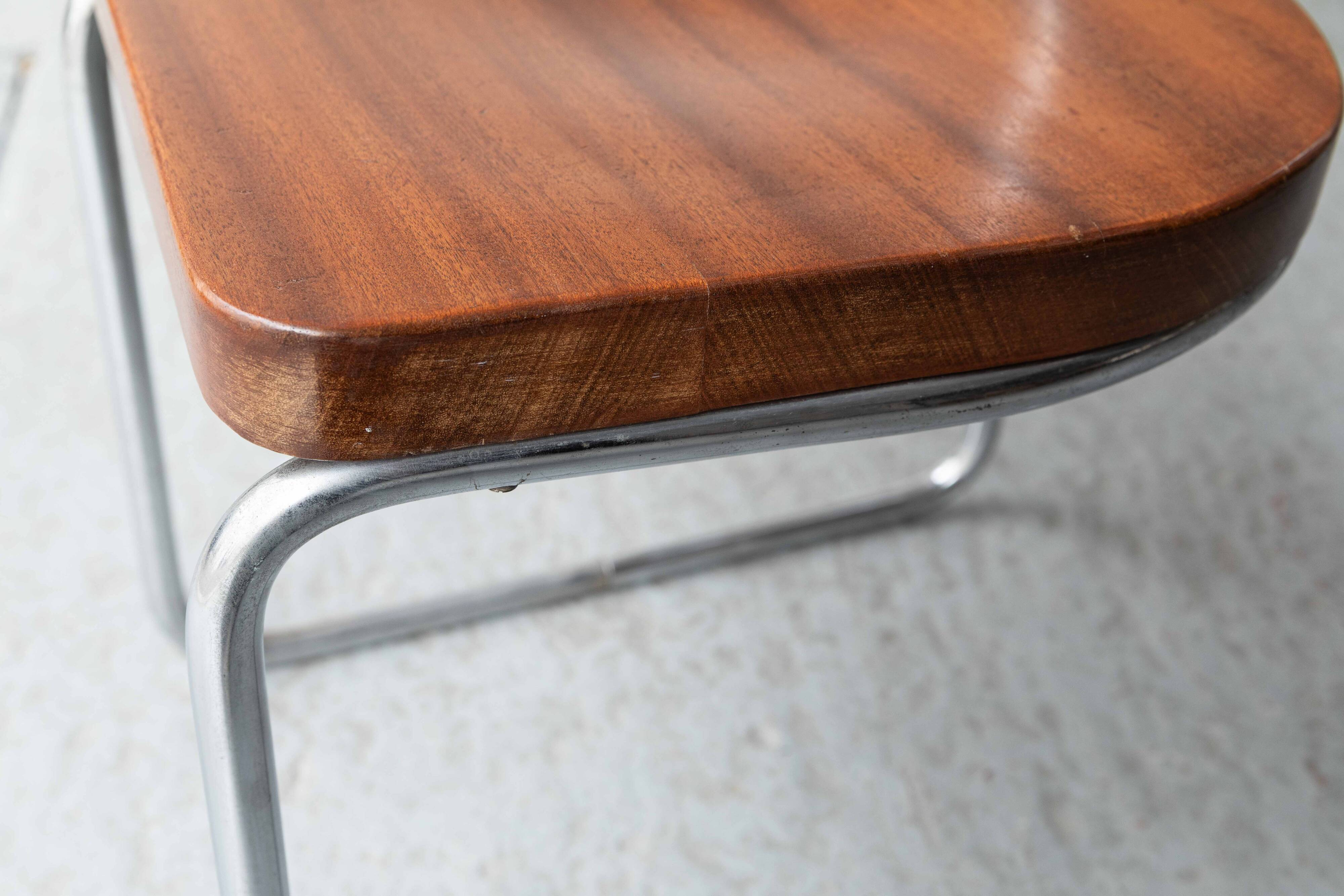 Set of 4 'B257' dining chairs by Emile Guillot, 1920s