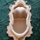 Farnesiana Mirror by Carlo Corvi in ceramic Italy 1950