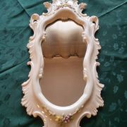 Farnesiana Mirror by Carlo Corvi in ceramic Italy 1950