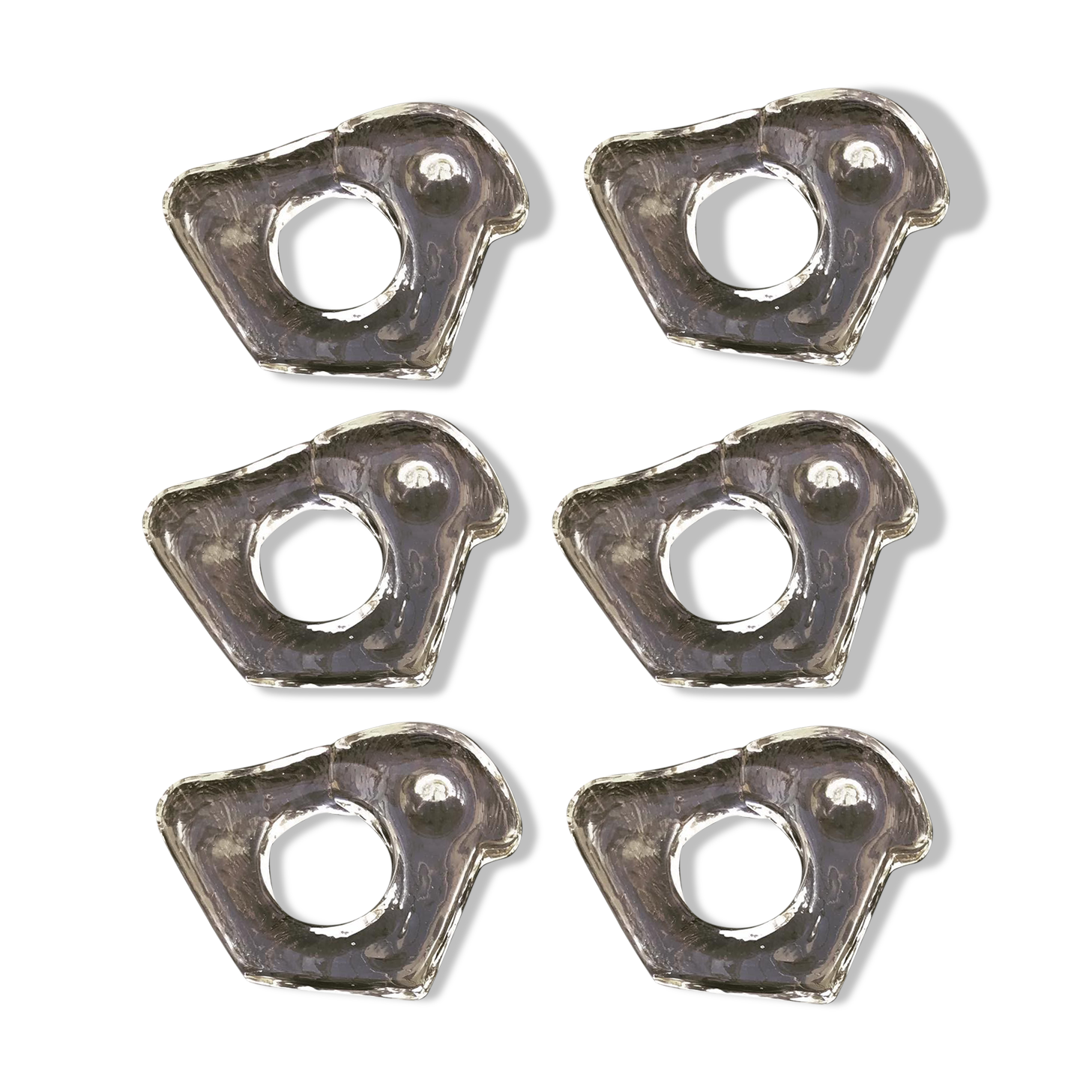 Pukeberg Sweden glass towel rings